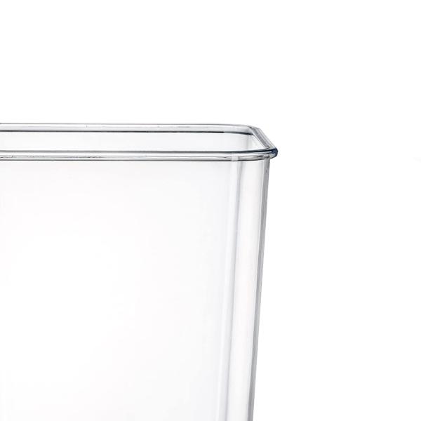 Cuadro 4 Pack Vaso de flores de acrílico claro, soporte de vasos de acrílico de diseño cuadrado.