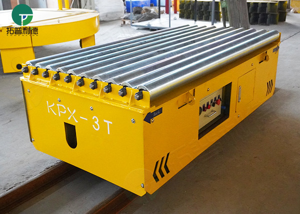 Roller Table Battery Powered Transfer Trolley On Rail