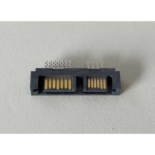 Male SATA PCB connector 13pin power signal terminals, electronic wire cable interface, high-speed data transmission connector for server storage, customization for automotive and industrial applicatio
