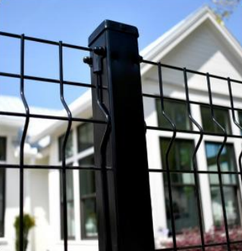 Hsj 3D Triangle Bend Welded Fence Outdoor Galvanized Metal Perimeter Fencing System