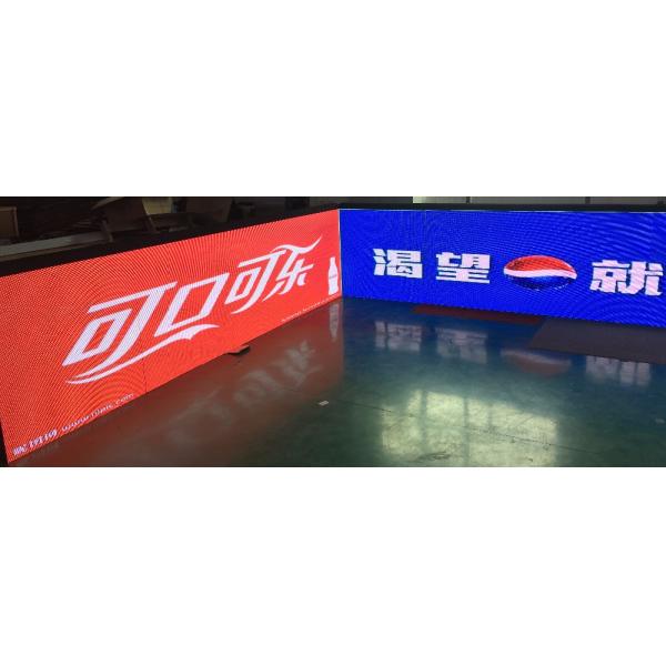 10mm Pitch 5500cd/Sqm Perimeter LED Screen 960*960mm Acrylic Die Casting