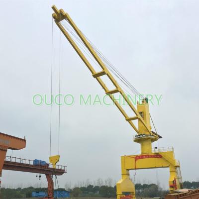 O trilho 20t móvel de flutuação montou 30M Marine Cranes