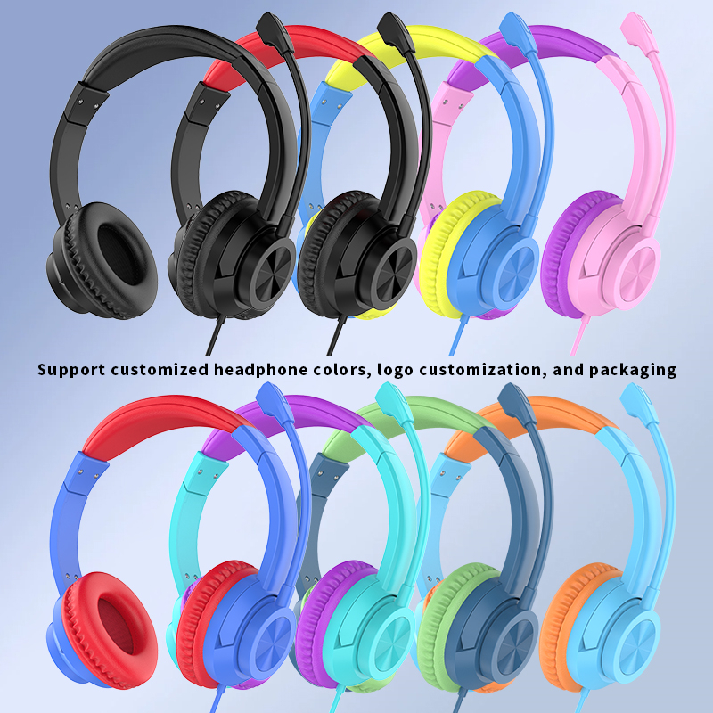 JTY-1036 Wired Call Center Headset with Adjustable Microphone, USB Type‑C 3.5mm Multi‑Interface Over‑Ear Headphone, Volume & Mute Control for Office Customer Service Online Class
