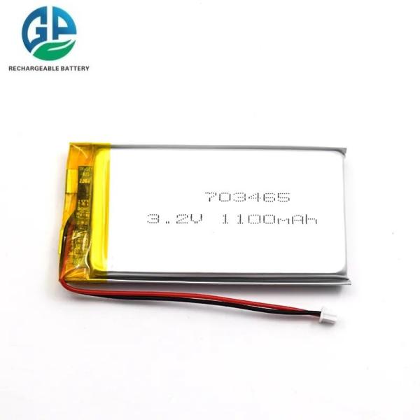 KC IEC62133 Approve Lipo Battery Rechargeable Battery Pack With Pcb 703465 3.2v 1100mah Small Lipo Lifepo4 Battery Cell