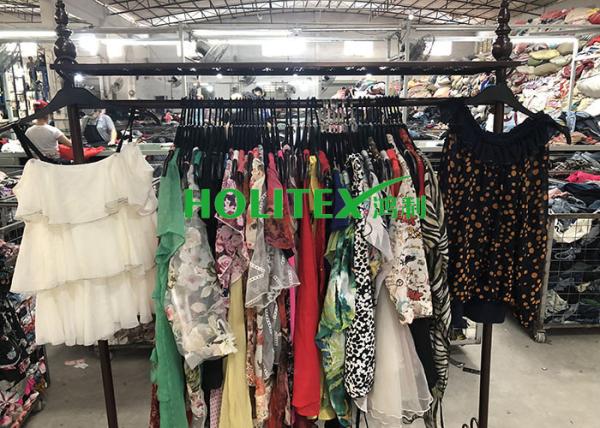 Holitex Used Womens Clothing Summer Colorful Silk Blouses For Southeast Asia