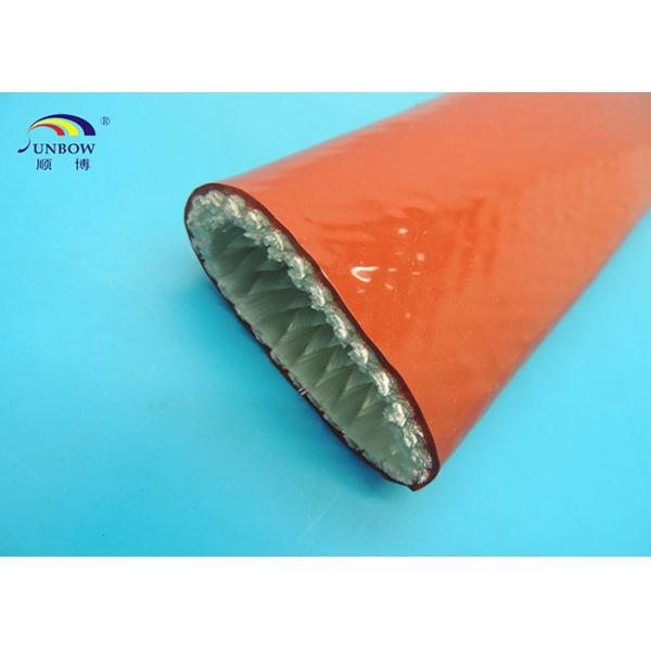High Temperature Silicone Coated Glass Fiber Fireproof Sleeve Red