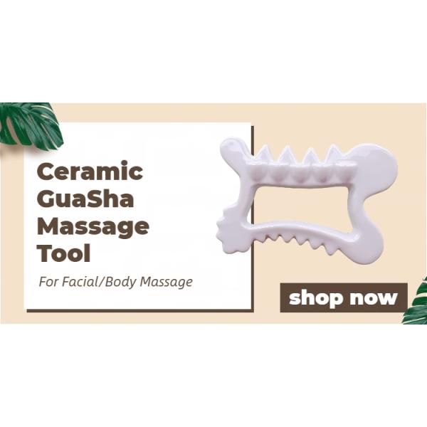 Body and Face Massage Tool for Popular 2024 Ceramic Gua Sha Scraping Facial Beauty Dredge Meridians Health Care Products