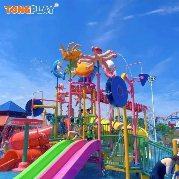 Summer Waterslide Fiberglass Playground Water Park Outdoor Entertainment