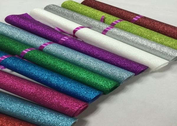 Wall Decoration Fine Glitter Fabric , Colorful Sparkle Thick Glitter Fabric