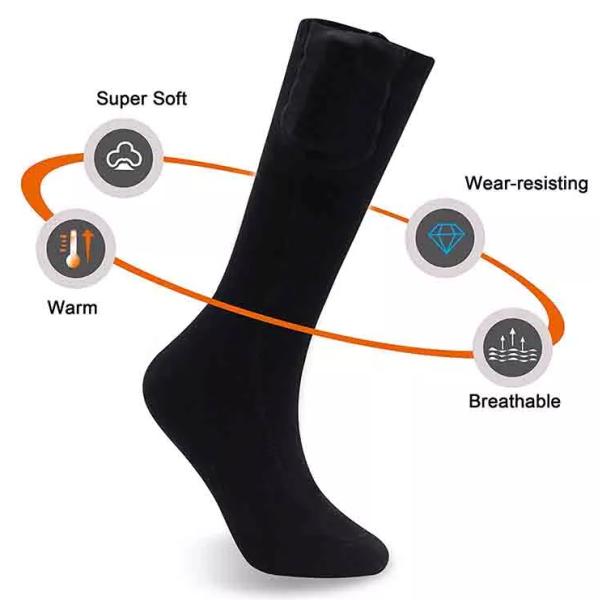 батарея 7.4V привелась в действие теплые носки для на открытом воздухе спорт