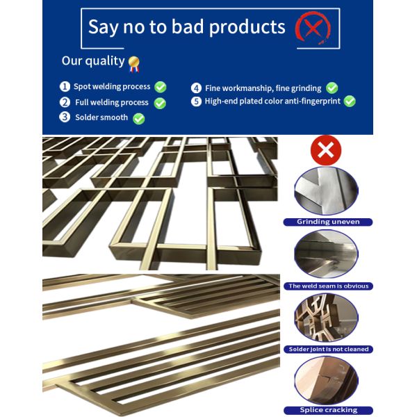 Customizable Metal Room Divider Panels Rustproof Easy Cleaning And Maintenance