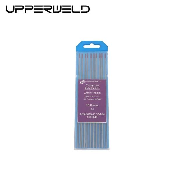 TIG Welding Tungsten Electrodes 2% Thoriated Red WT20 10-Pack 175 150mm 2.4mm 3/32 Inch
