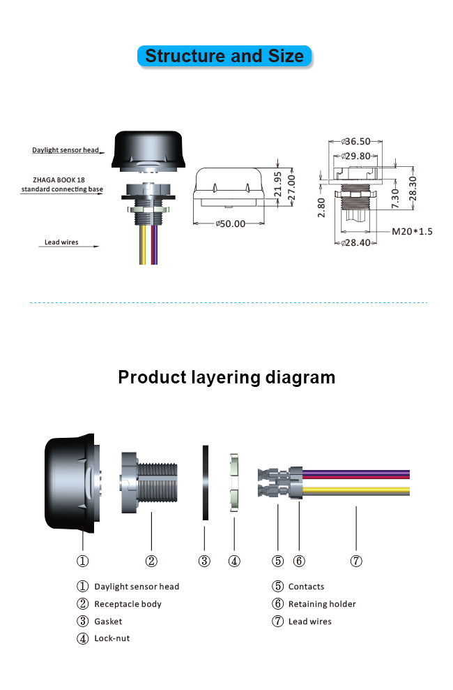 12V Lux IP65 10mA для высокого света дневного света