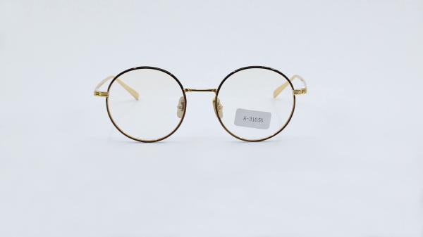 Fashion retro round eyewear frame for Women girls Daily school business with titanium temples ultralight