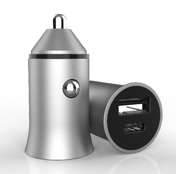 ROHS Dual USB A & USB C PD18W 9V2A Cell Phone Car Charger