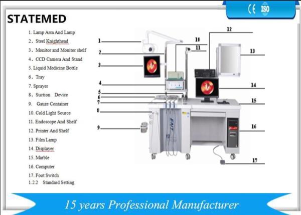 ENT Workstation With Imaging System , Powerful Suction Pump ENT Opd Treatment Unit