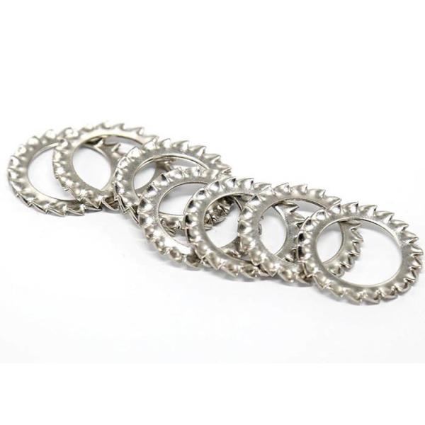 304 316 316L Stainless Steel Plain Finish Serrated Lock Washer With External Teeth DIN6798
