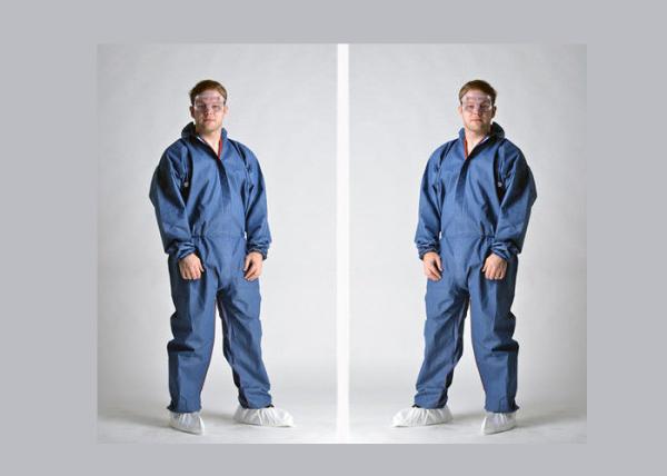 Latex Free Disposable Coverall Suit , Disposable Chemical Suit Low Linting