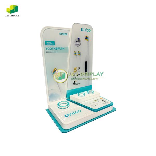 Acrylic Plastic Display Stands Customized Retail Countertop Display Supermarket Plastic Shelving Display For Toothbrush