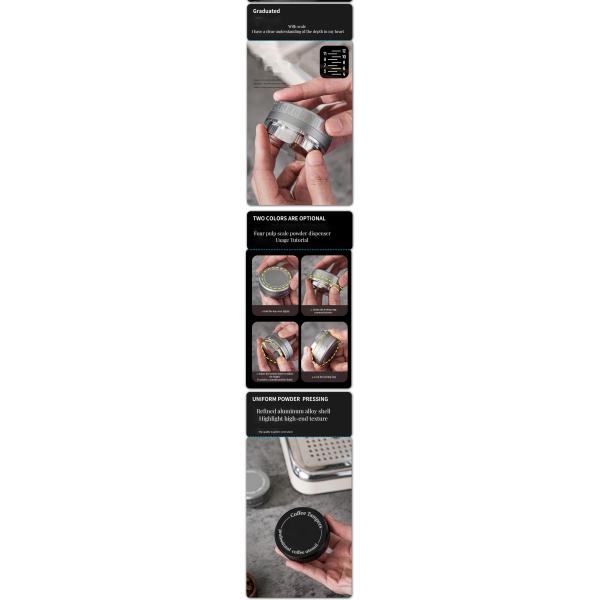 Adjustable Depth Coffee Dispenser 58mm Metal Set for Coffee Tea Tools Type Coffee Tampers