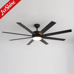 Ventiladores de tecto de lâminas de MDF pretas com luzes de controle remoto de 6