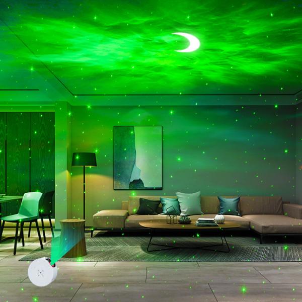 Rotating LED Moon Star Projector 360 Degree Adjustable For Gaming Room