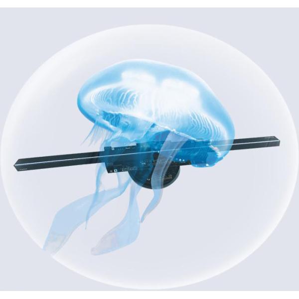 AC100-240V Portable 3D LED Hologram Fan Display SD Card Content Upload