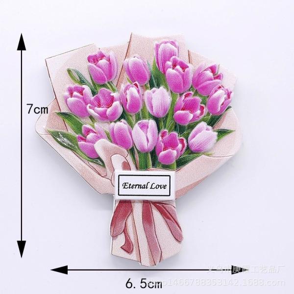 Cute Flower Customized Logo 3D Soft PVC Rubber Fridge Magnets 2D 3D For Fridge Decoration