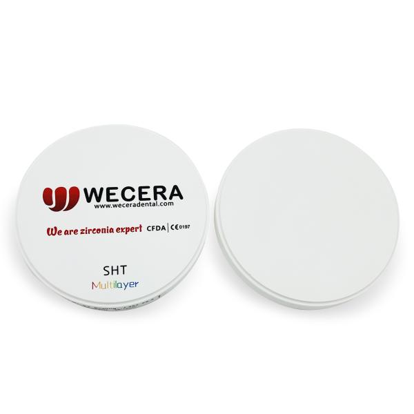 прочность 1000 Mpa CAD CAM зубоврачебная SHT диска Zirconia 95mm Zirkonzahn разнослоистая