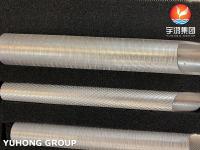 Tubos de base de barbatanas de soldadura helicoidais serrilhadas ASTM A312 TP347 com material de barbatanas SS409