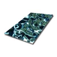 JIS 304 Stainless Steel Sheet 8K Mirror Stamped Water Ripple Wave Patten Bending Metal Sheet