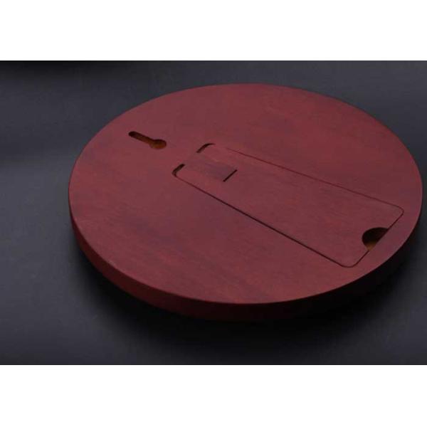 Round Award Cups Trophies , Walnut Wood Personalized Trophy Cup 3d Engraved Logo