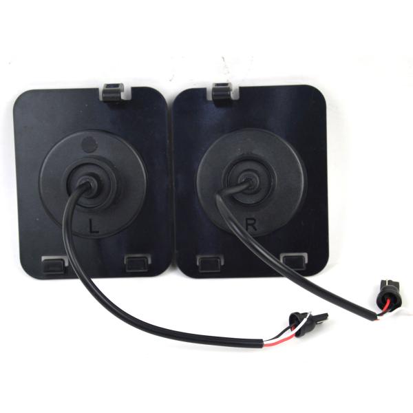 IP 68 Jeep Wrangler Headlights , 2x Smoked LED Front Fender Flare Turn Signal Side Marker Light
