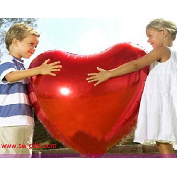 75cm Large aluminum Inflatable Foil balloons lovers heart balloon gift Helium Balloon
