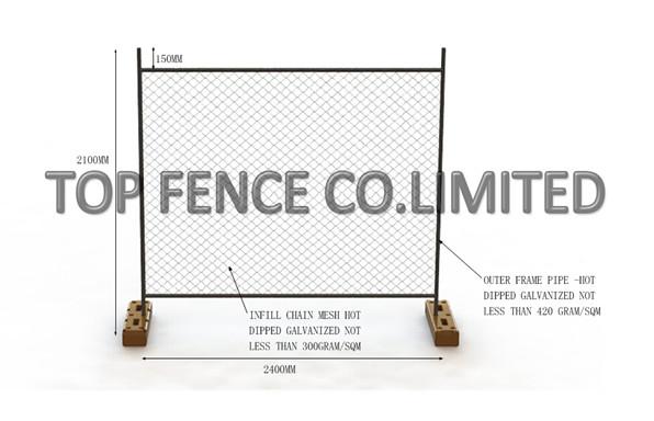 42 Microns Temp Fence Panels Removable Outdoor Fence Hot Dipped Galvanize