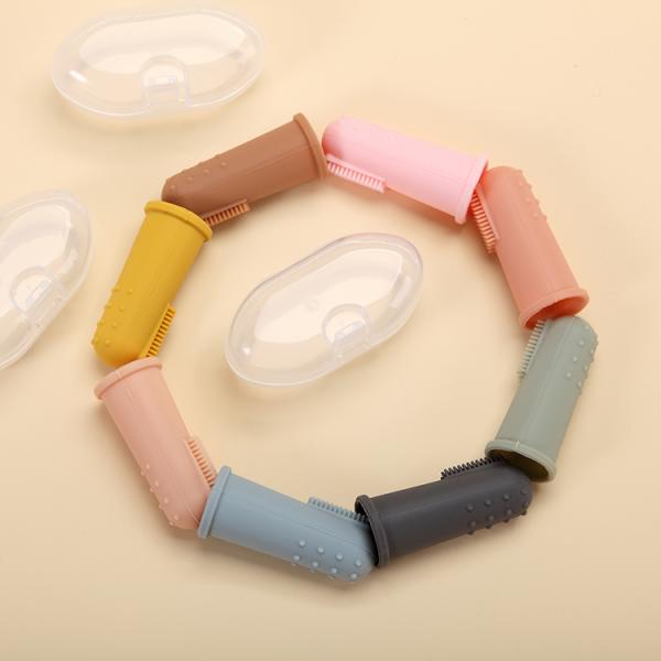 Apricot Baby Silicone Products Soft Finger Toothbrush With Packaging Box