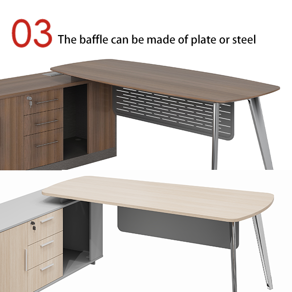 A Main Storage Cabinet with Octagonal Aluminum Alloy Die-casting Feet for the Main Desk
