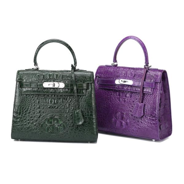 Dongguan manufacturer sells new crocodile skin handbag for ladies with customized logo