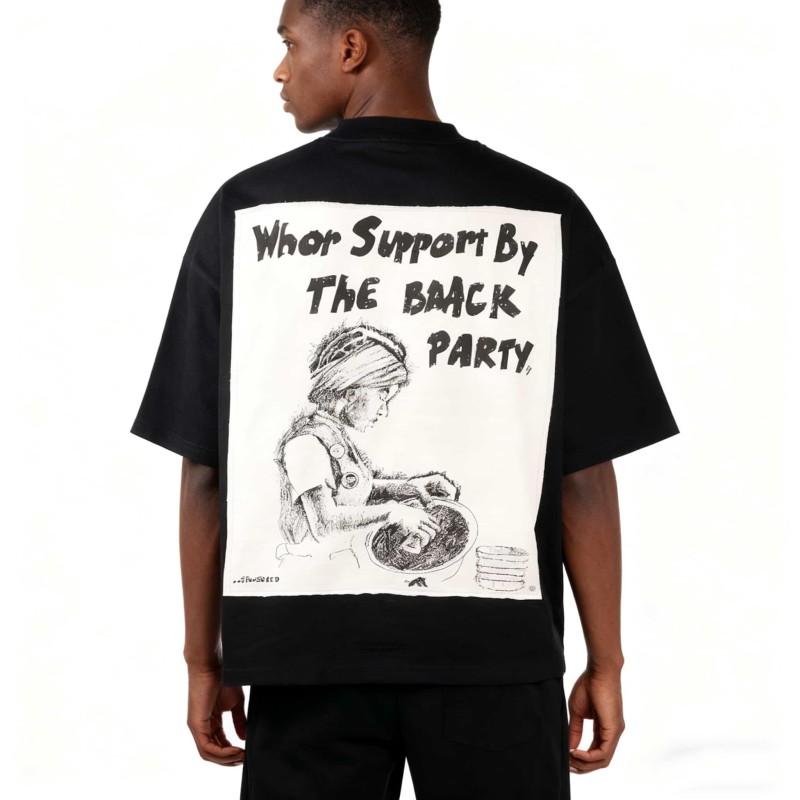 Custom Oversized T Shirt High Crewneck Graphic Streetwear for Men