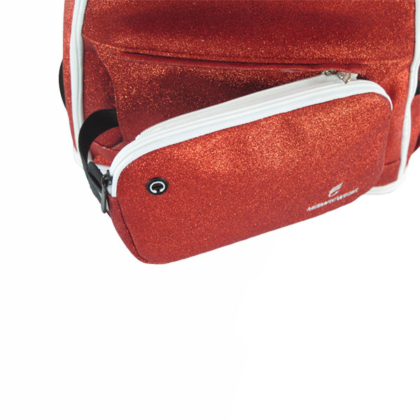 Рюкзак спорт 2020 красных женщин моды, ручка рюкзака приветственного восклицания яркого блеска мягкая