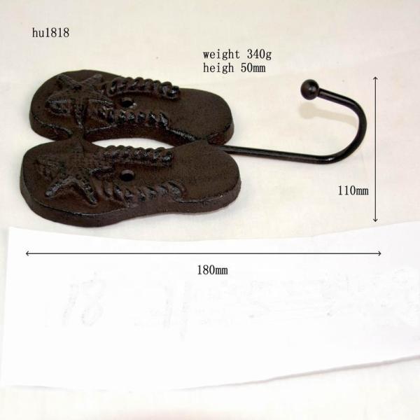Home Decoration Wrought Iron Coat Hooks Cast Iron Crafts