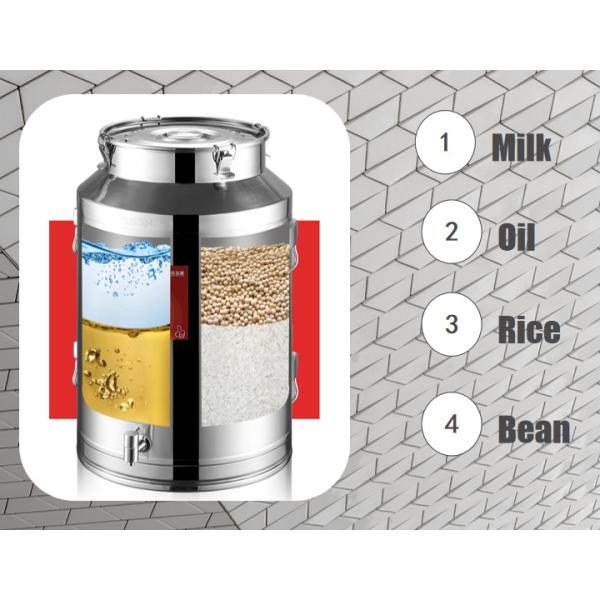 SS201 5 Liter Stainless Steel Bucket With Lid 0.8mm Thickness