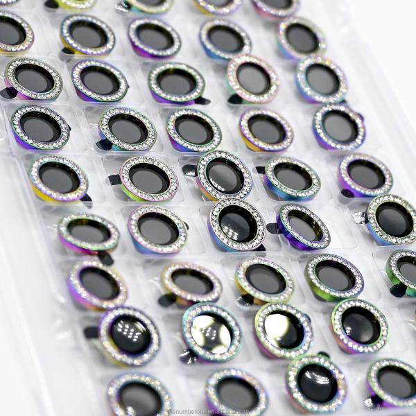 Metal Diamond Tempered Glass Camera Lens Protector Aluminium Alloy