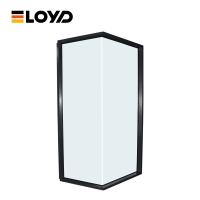 Ventanas de aluminio fijas negras aisladas térmicamente para viviendas industriales