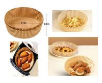 Revêtements de papier de friteuse d'air de rond d'Oilproof faisant le papier parcheminé cuire au four jetable 100pcs