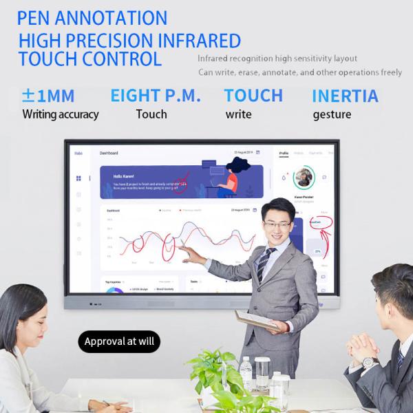 65 86 100 Inch Electronic Smart Interactive Whiteboard Classroom