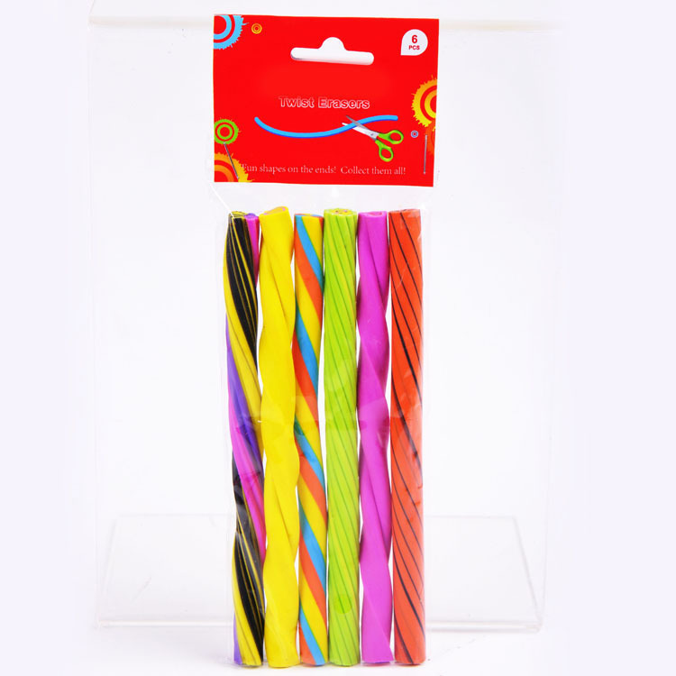 Promotion Shape Popular TPR Fancy School Cute Rope Twist Eraser