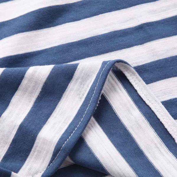 Striped 3 To 10 Years Kids Short Sleeve Shirt , Anti Shrink Kids Cotton T Shirts