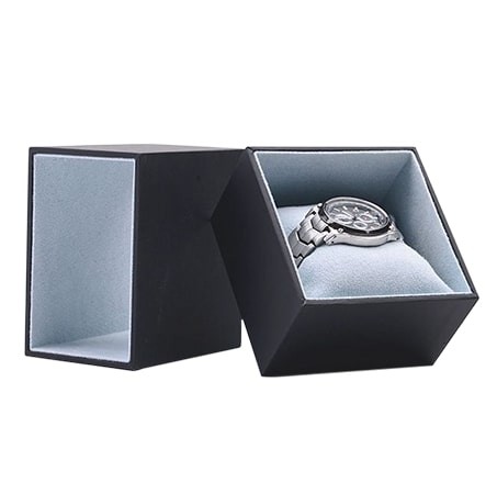 Luxury Paper Black Velvet Watch Packaging Box