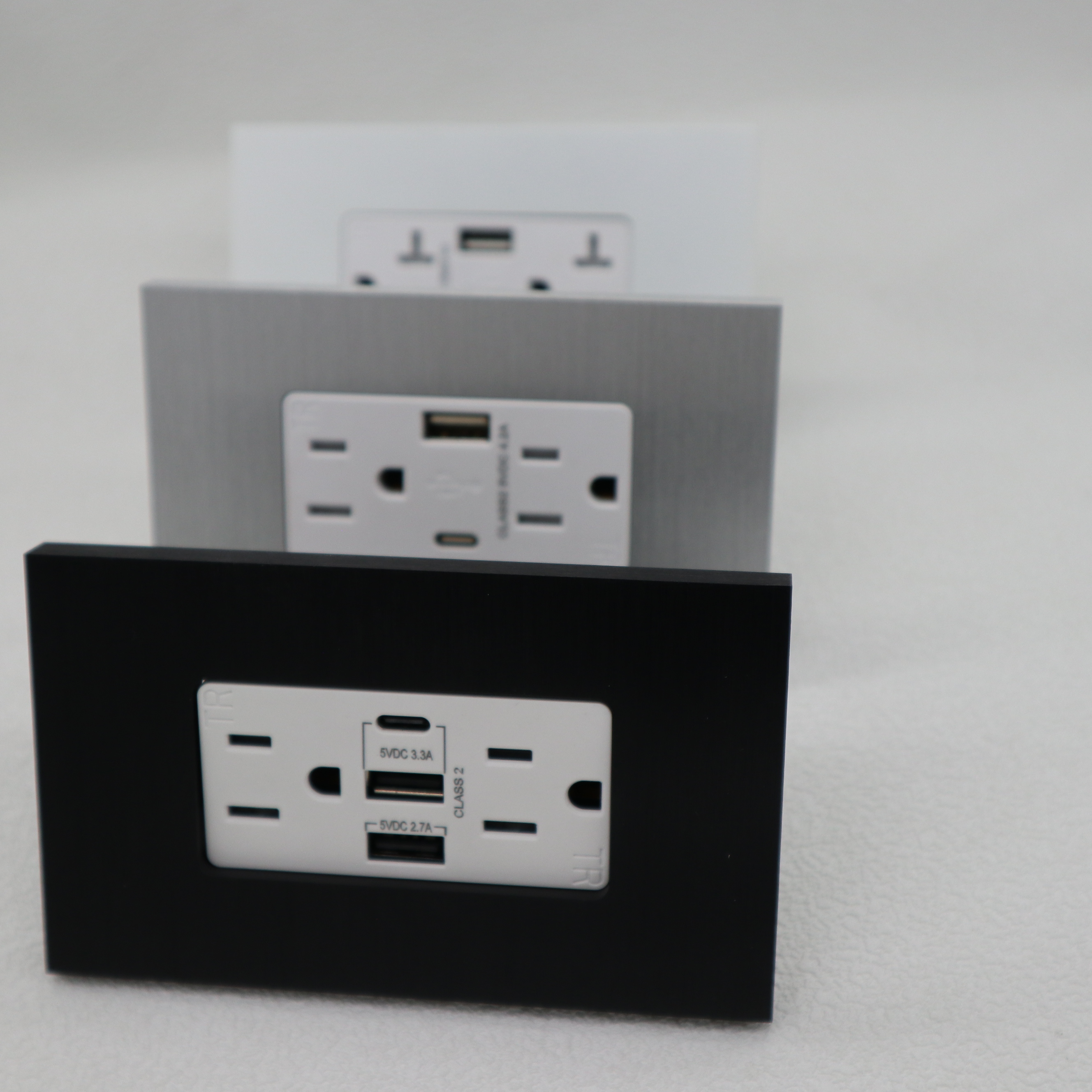 EASTKAME 15amp 125V US Decorator Duplex Electrical Wall Receptacle Switch Outlet Socket with Tamper Resistant Max Current 15a